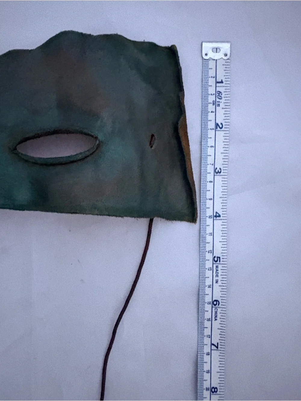 Leather Eye Mask in Dark Green - Women Accessories
